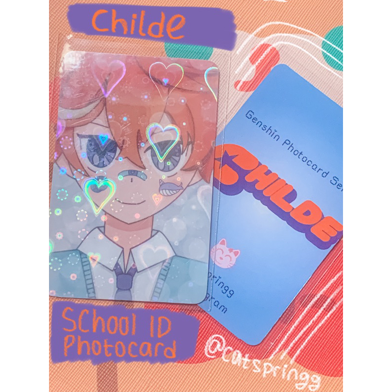 Genshin Impact beee / taraglia School ID photocard โดย catspringg