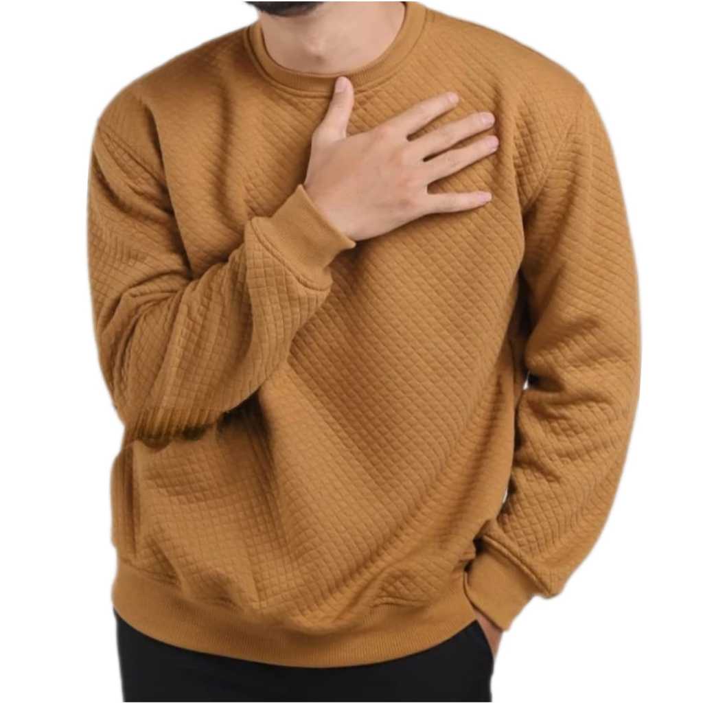 Comfy Diamond Crewneck Jacket สําหรับผู้ชายและผู้หญิง / เสื้อสเวตเตอร์ คอกลม