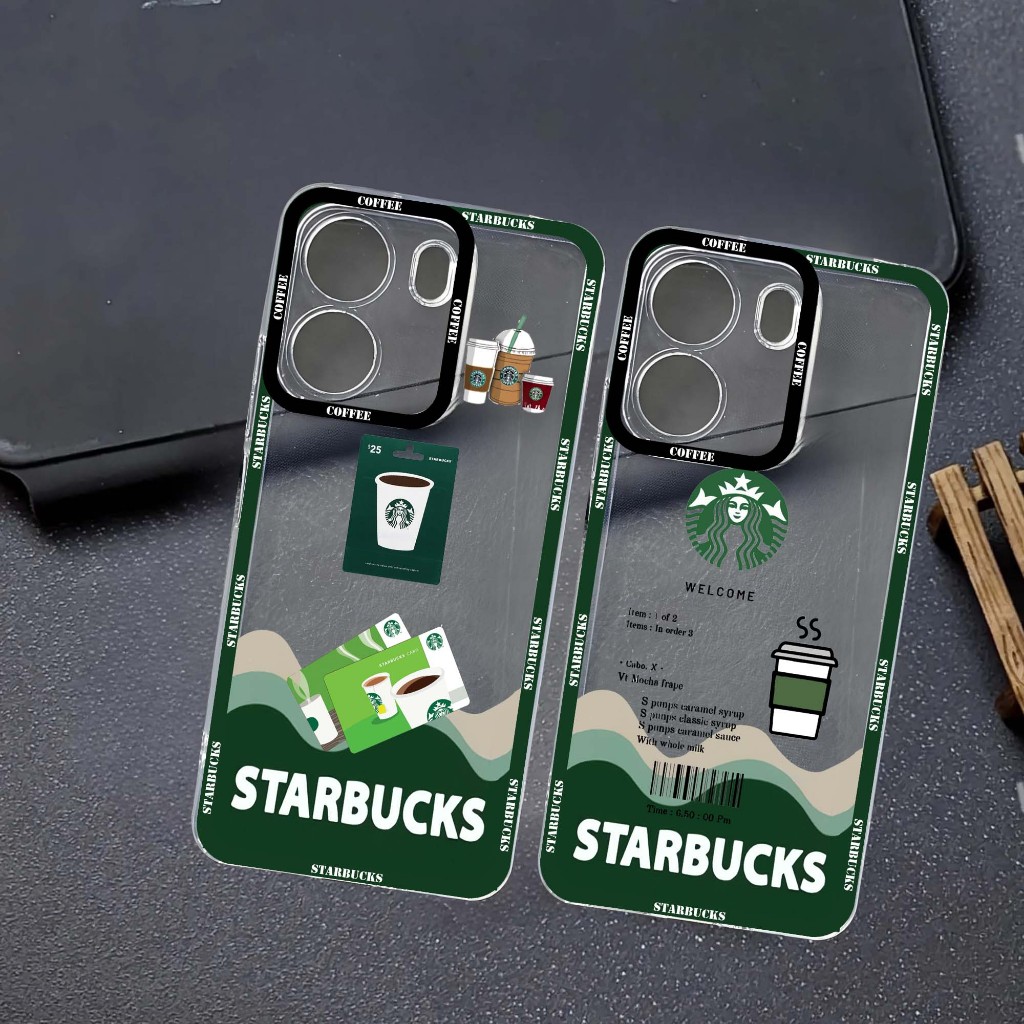 DY-840 เคสใส REDMI 13 C 4G ใหม่ 2023 SOFTCASE SILICON COFFEE MOTIF