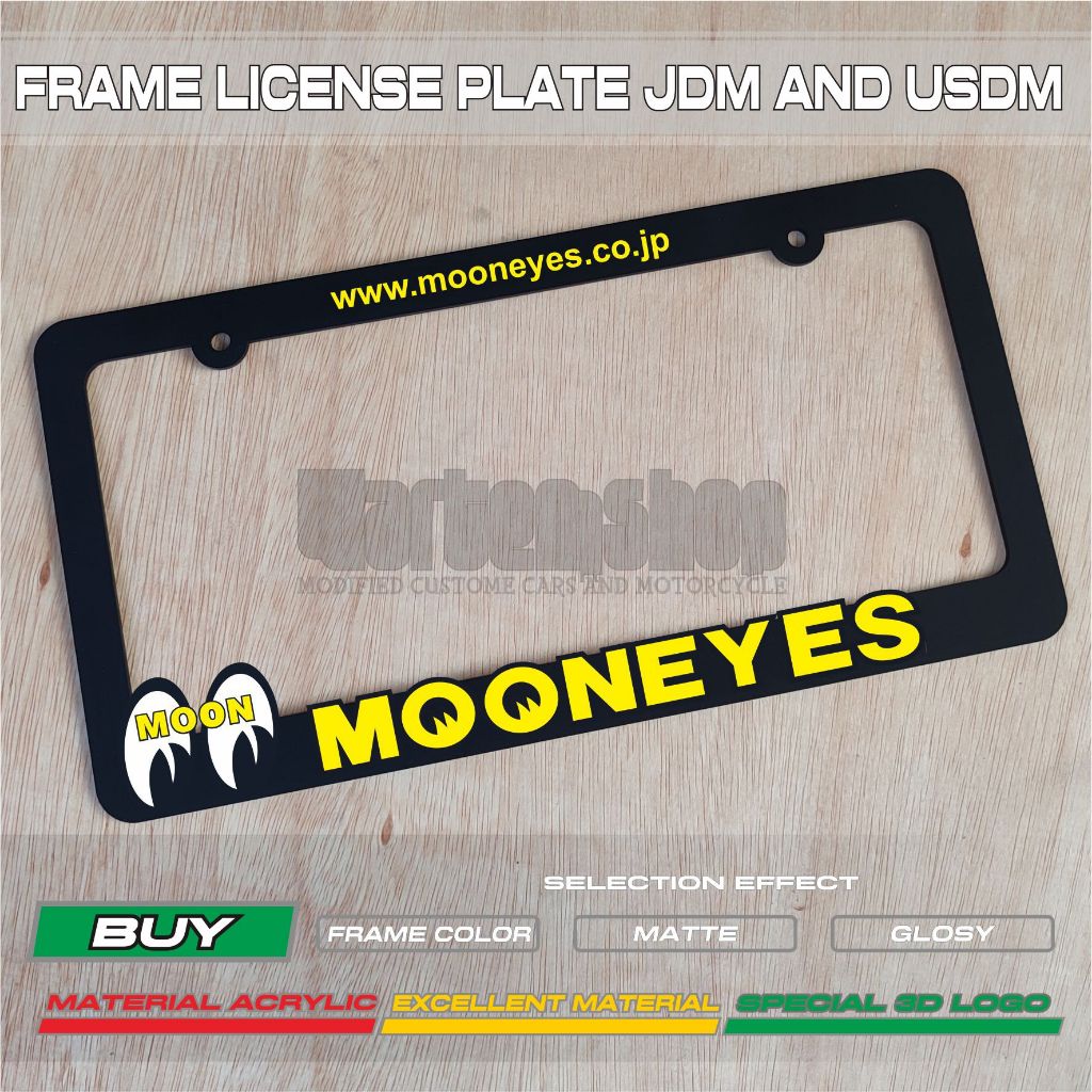 Jdm MOONEYES กรอบป้ายทะเบียนรถยนต์