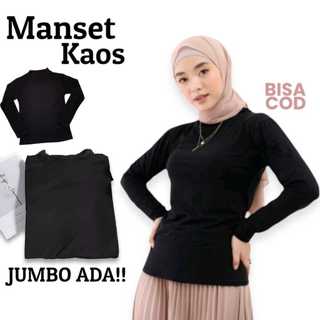Inner Daleman Baju Panjang / Manset Kaos Leher Tinggi Std & Jumbo Bahan Spandek Premium