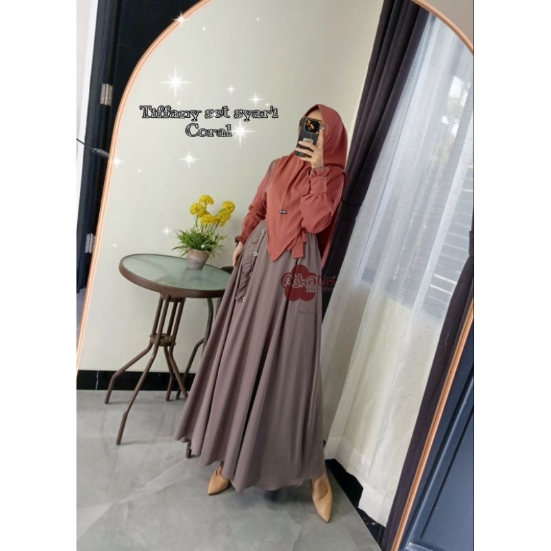 TIFFANI SET SYARI ORIGINAL ATTHAATA/ผู้หญิง GAMIS HIJAB SET