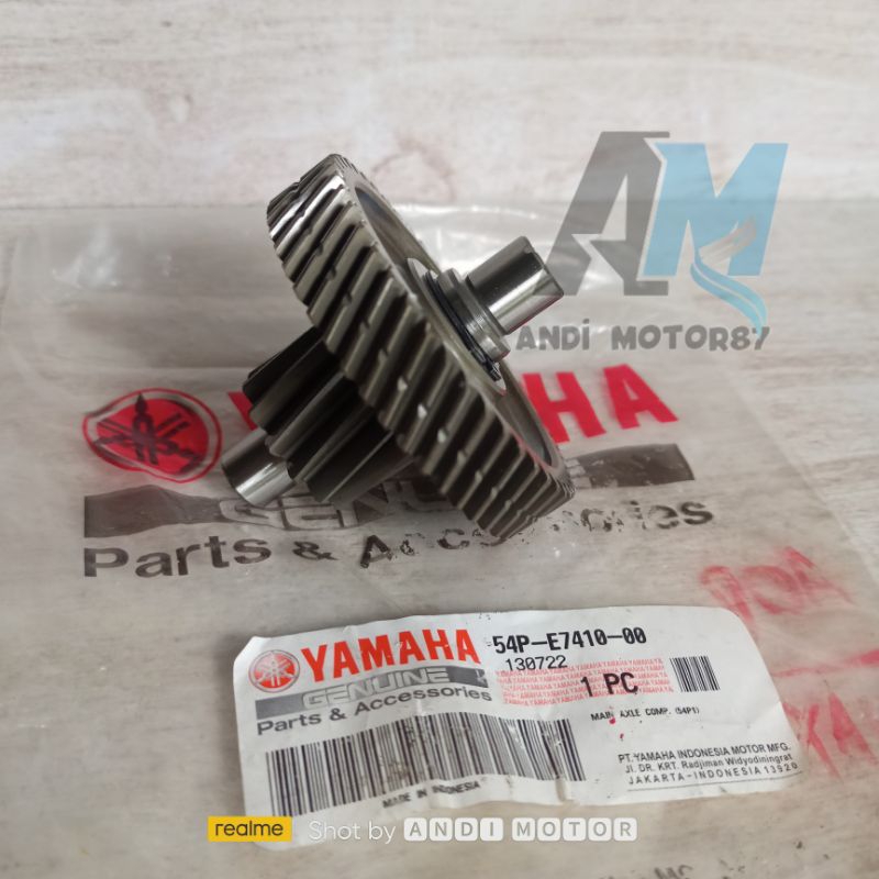 54P-E4130-00 MAIN AXLE COMP(54P1)เกียร์อัตราส่วนกลาง AXLE stack 47/13 Yamaha Mio J fino X Ride soul 