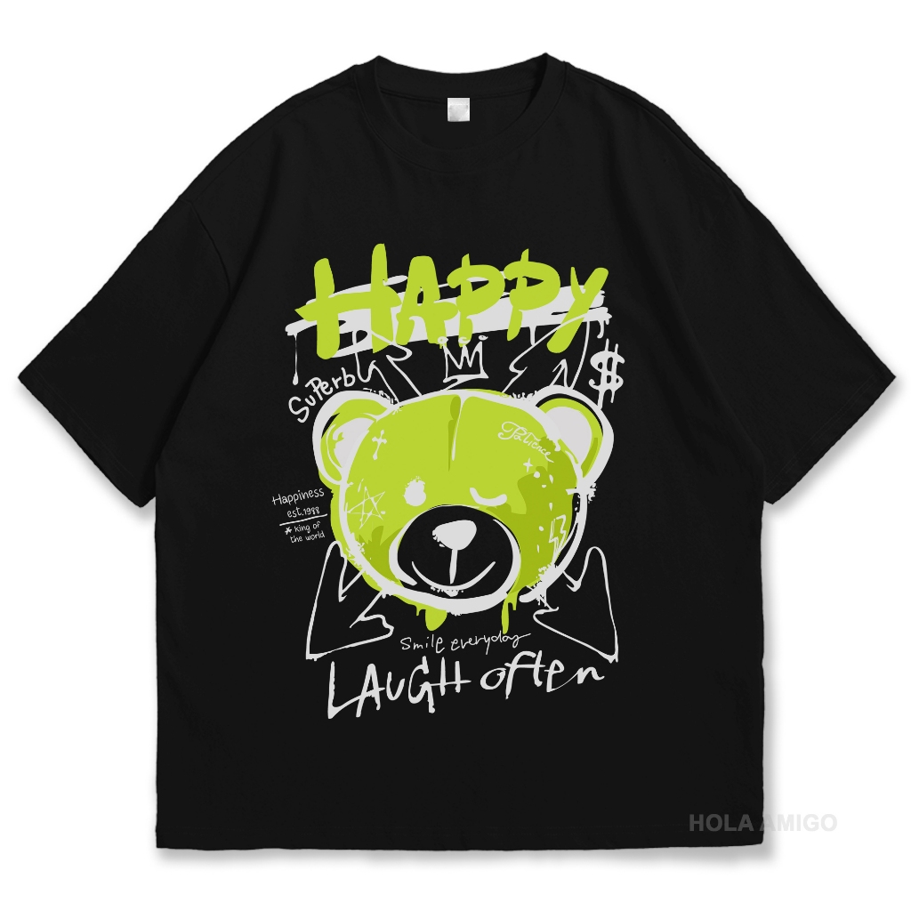 เสื้อยืด Luster Often Teddy Bear Streetwear Distro