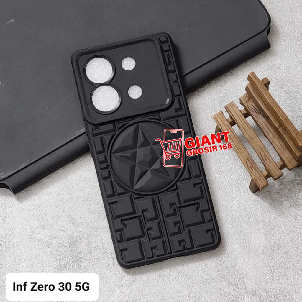 Infinix Zero 30 5G Case 3D Star Case Jacket 3D Macaron Black Infinix Zero 30 5G