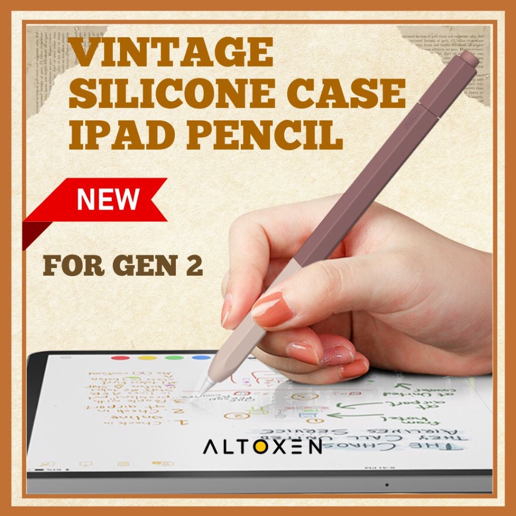 เคส Ipad Pencil Gen 2 Vintage Edition I ฝาครอบป ้ องกัน Apple Pencil I Silicone Apple Ipad Case
