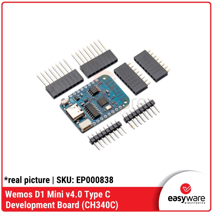 Wemos D1 Mini v4.0 Type C บอร์ดพัฒนา CH340C ESP8266EX