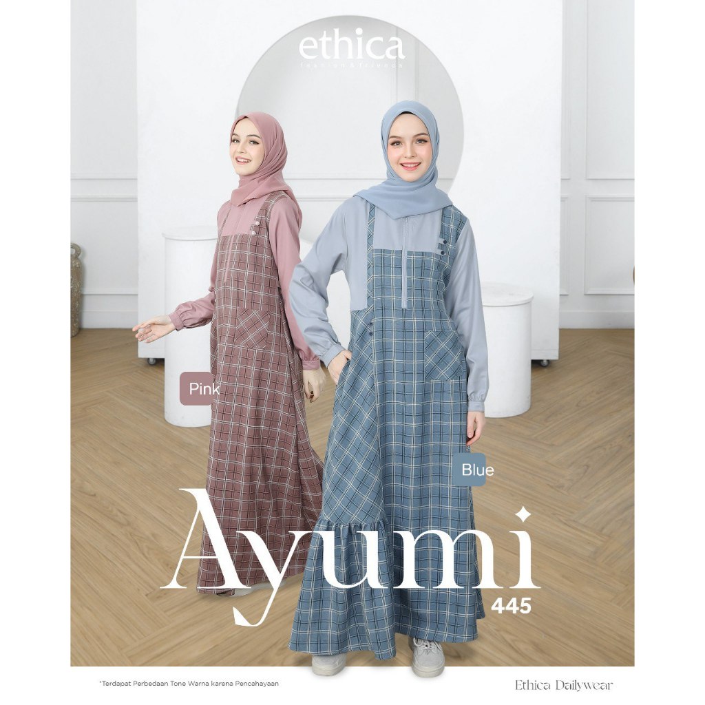 Ayumi 445 Gamis Daily Ethica/Ayumi 445 Blue/Ayumi 445 สีชมพู