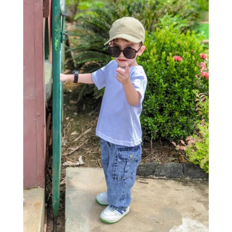 กางเกงยีนส์ยาวคาร์โก้ TROUSERS สําหรับ BOYS AGED 2-10 ปี