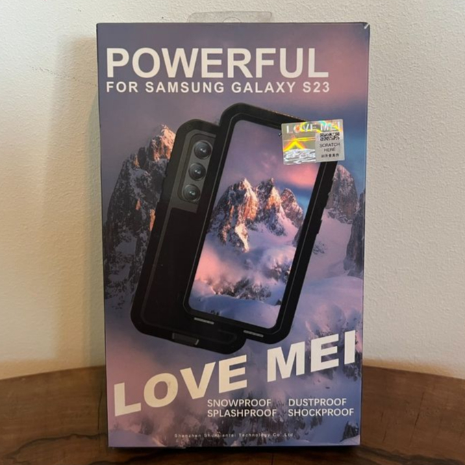 Love Mei Armor Anti Shock Case Casing Cover Samsung S23, S23+, S23 FE, S23 Ultra Metal Case