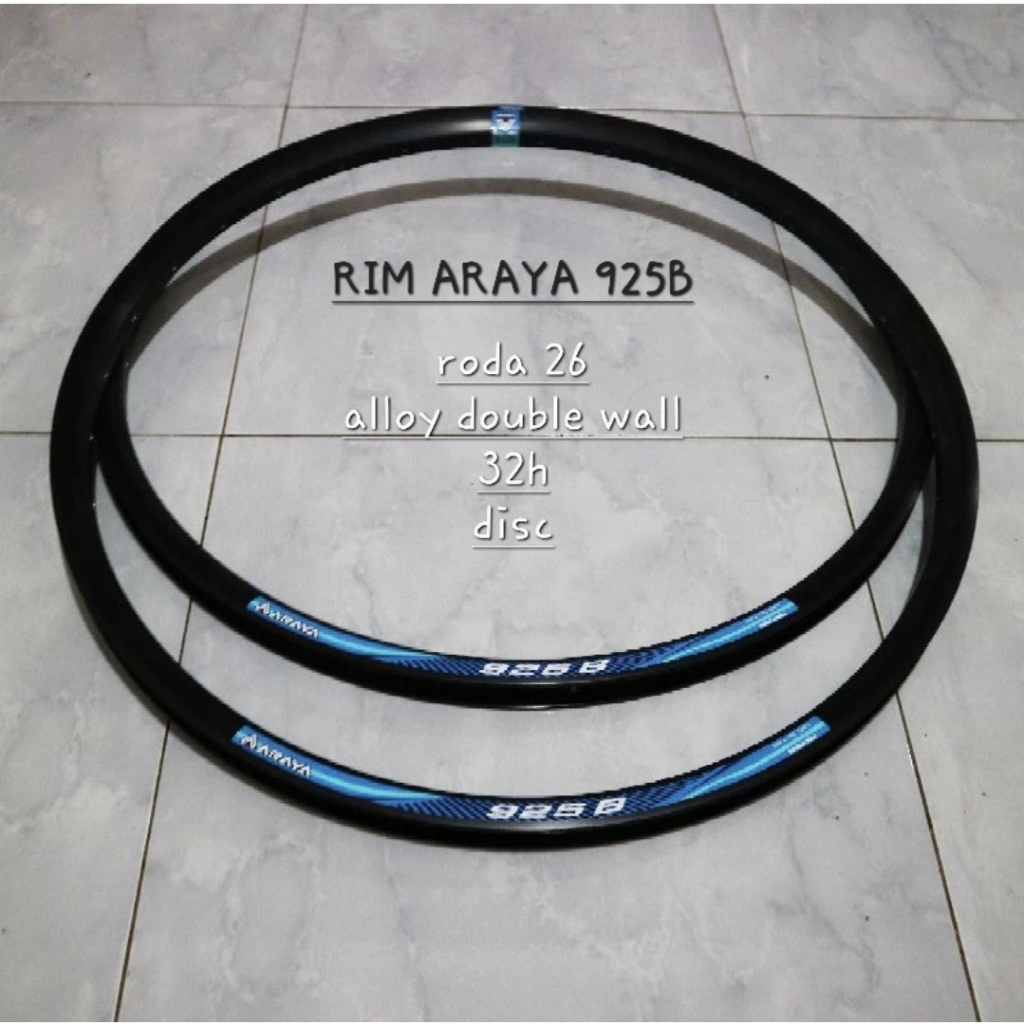 ขอบล้อ mtb 26 araya 925B - 925 B 32h แผ่นอัลลอยด์ผนังคู่สามารถขายปลีก/ชุด