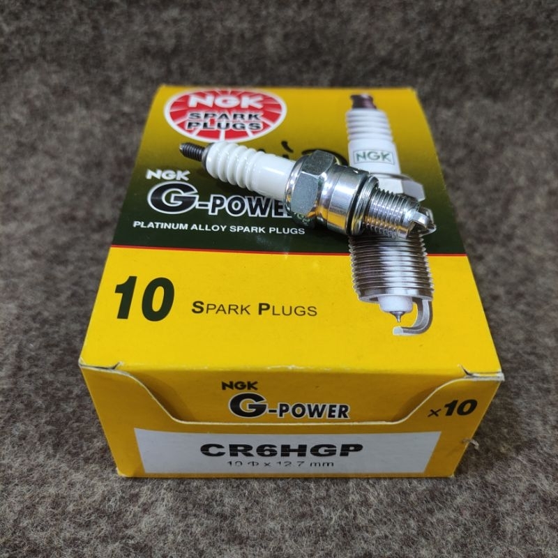 หัวเทียน NGK G POWER PLATINUM CR6HGP MIO NOUVO MIO J M3 FINO JUPITER VEGA SMASH SHOGUN SPIN KAZE