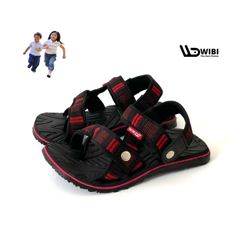 ส่งตอนนี้ trxe3E8q WIBI 2637 Adventure Kids Red Childrens Flip Flops Slip On Men Women Wibi SW1 4 Nu