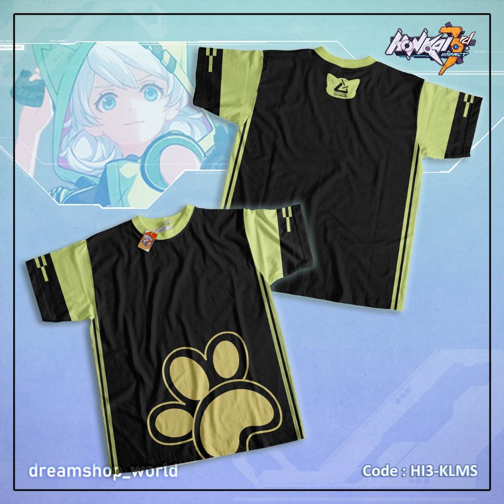 Honkai Impact 3rd Kiana Kaslana อะนิเมะเกม Fullprint เสื้อยืด