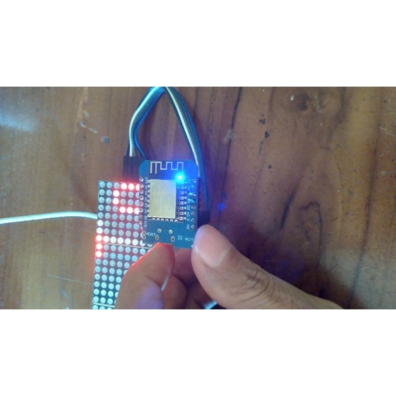 Wemos d1 mini esp 8266 ข้อความวิ่ง led dot matrix max7219