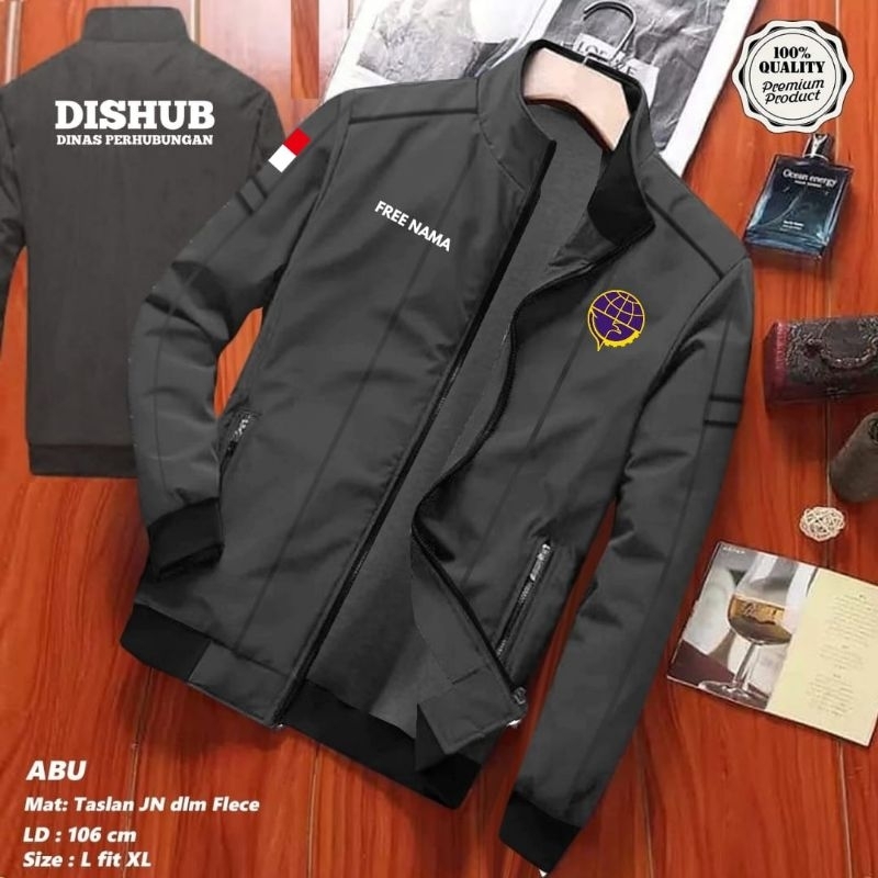 DISHUB JACKET ฟรีชื่อของ TRANSPORTATION SERVICE OUTDOOR WATERPROOF LATEST SCREEN PRINTING