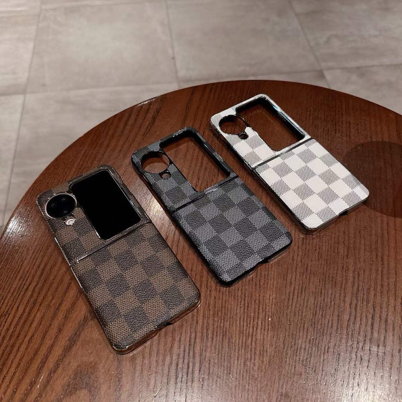 เคส HP ยี่ห้อ Damier Lv Bling Blink Luxury Pearl Box กล่องหนังน่ารักพับโทรศัพท์มือถือ Oppo Find N2 N