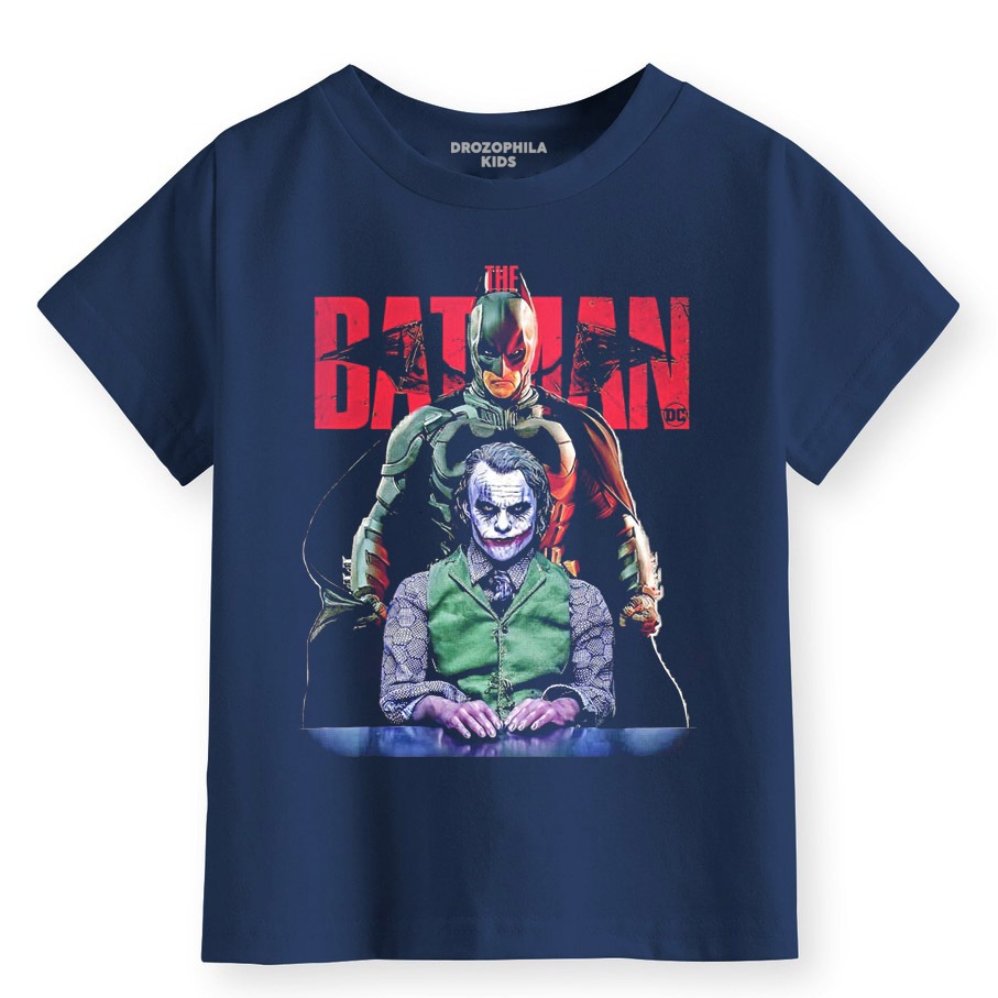 (DROZOPHILAKIDS) เสื้อยืดเด็กชายและเด็กหญิง ลาย BATMAN JOKER Motif วัสดุ 24s