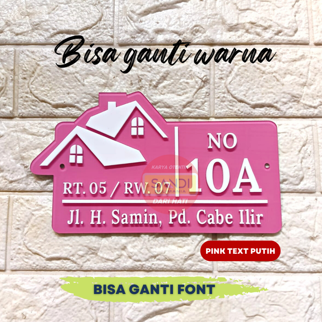 ACRYLIC HOUSE NUMBER / MINIMALIST HOUSE NUMBER / AESTHETIC HOUSE NUMBER / ACRYLIC HOUSE NUMBER S01 P