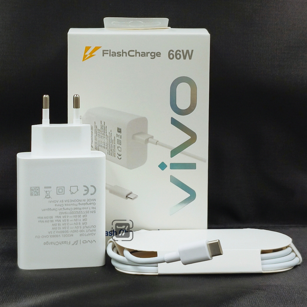ที่ชาร์จ Vivo 66W Type C Flash Charger V27 V27e V25 V23 X80 T1 Pro 5G ของแท้ 100%
