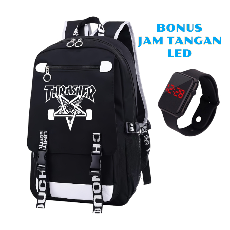 Slv Bags Elementary School Boys School Bags with the Cool Thrasher Motif Images ใหม่ล่าสุด