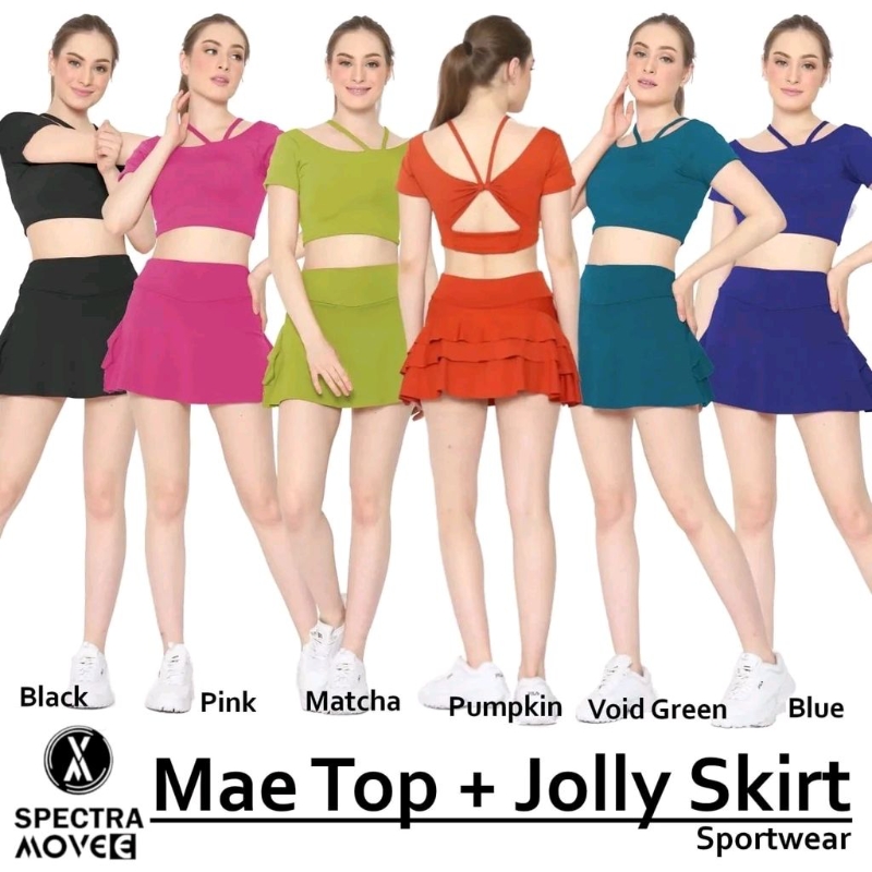 MAEJLLYSET GYMNASTICS ชุด CROP TOP CLOTHES GYMNASTIC SKIRT ZUMBA AEROBIC DANCE FITNESS GYM CLOTHES