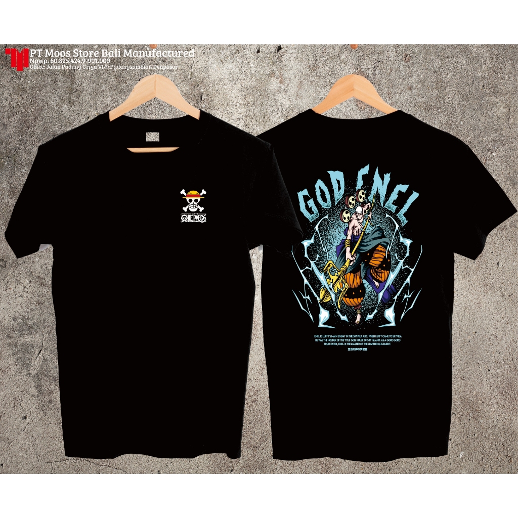 Moos APPAREL One Piece GOD ENEL เสื้อยืดอนิเมะ Distro Unisex และ Slimfit สําหรับผู้หญิง