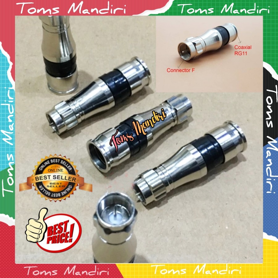 Connector F Compress RG11 Taiwan Jack บีบอัด RG11 ไต้หวัน