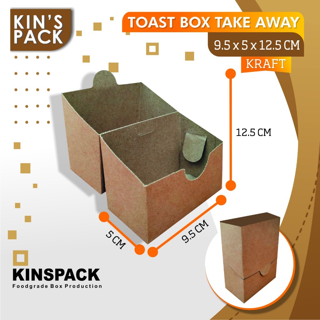 Toast Box Sandwich Toast Box Take Away Kraft @ 50 ชิ้น
