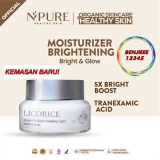 NPURE Licorice moisturizer N’pure npure n pure Bright & Glow creamy light brightening cream