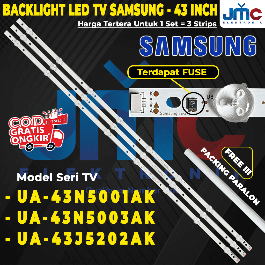 SAMSUNG 43 นิ้ว TV Backlight UA43N5001AK UA43N5003AK UA43J5202AK GC43D08-ZC22AG-17