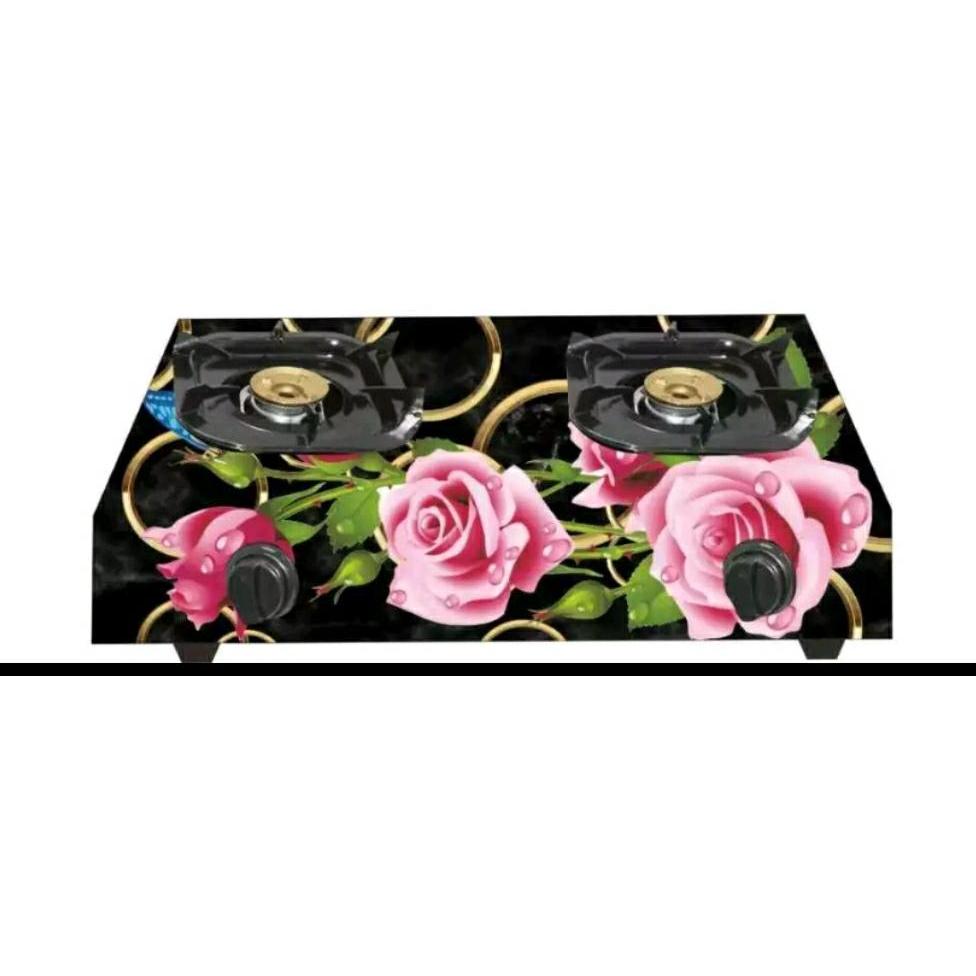 สติ๊กเกอร์ 2-BURNER GAS STOVE พร้อมดอกไม้ MOTIF ขนาด 100X50cm