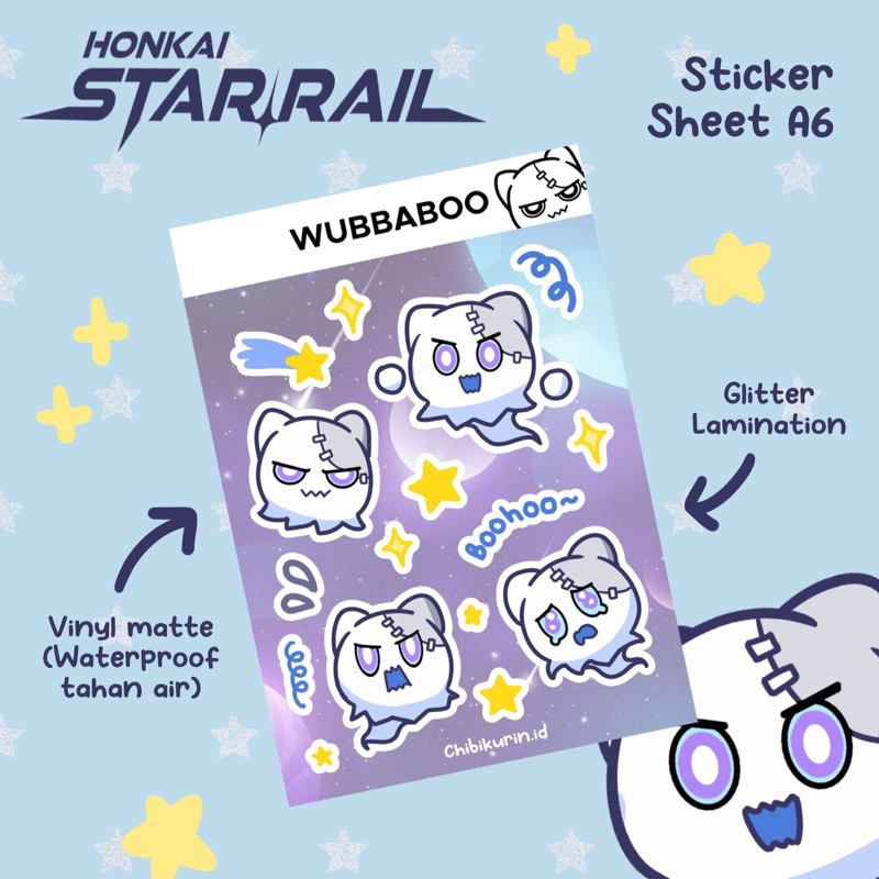 Honkai STAR RAIL WUBBABOO แผ่นสติ๊กเกอร์โดยจิบิคุริน.id