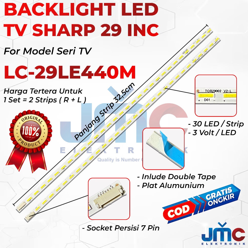 สินค้าพรีเมี่ยม หลอดไฟแบ็คไลท์ LED TV SHARP 29inc LC 29LE44M 29LE44 LC29LE44 LC29LE44M 29LE44M BL 29IN 29 นิ้ว 29LE 54