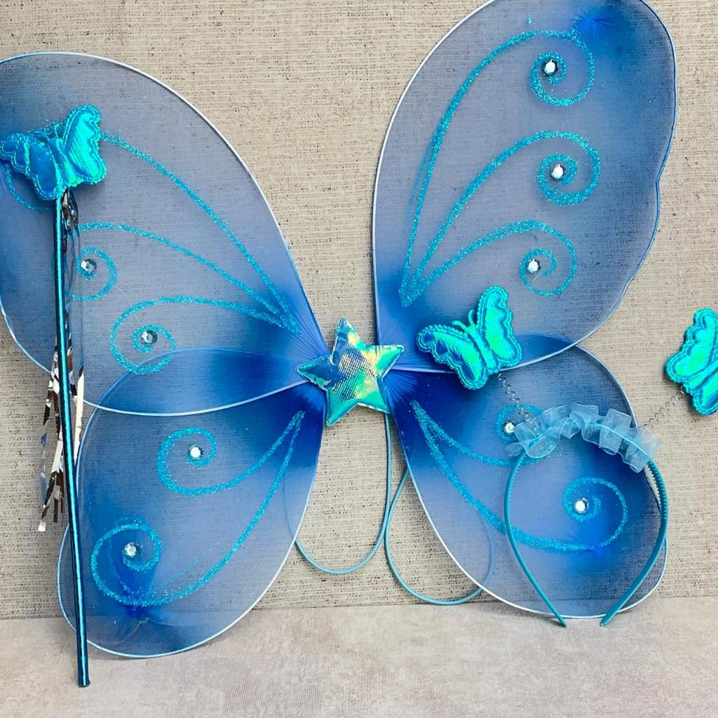 จัดส่งฟรี CHILDRENS FAIRY WINGS STAR WINGS BUTTERFLY FAIRY WINGS SET COSTUME