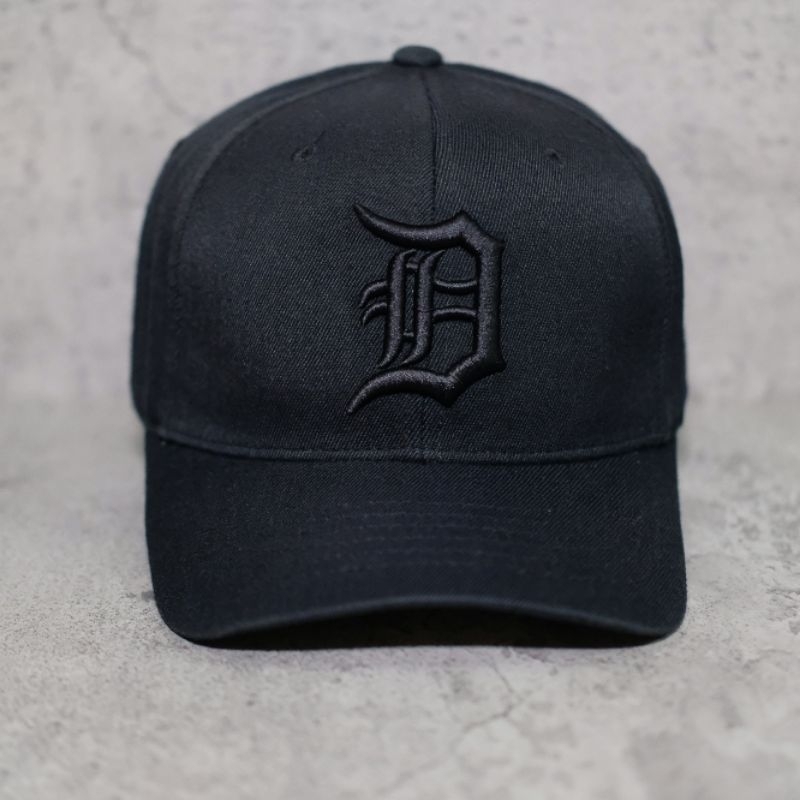 Hitam Detroit MLB หมวกเบสบอล สีดํา ของแท้