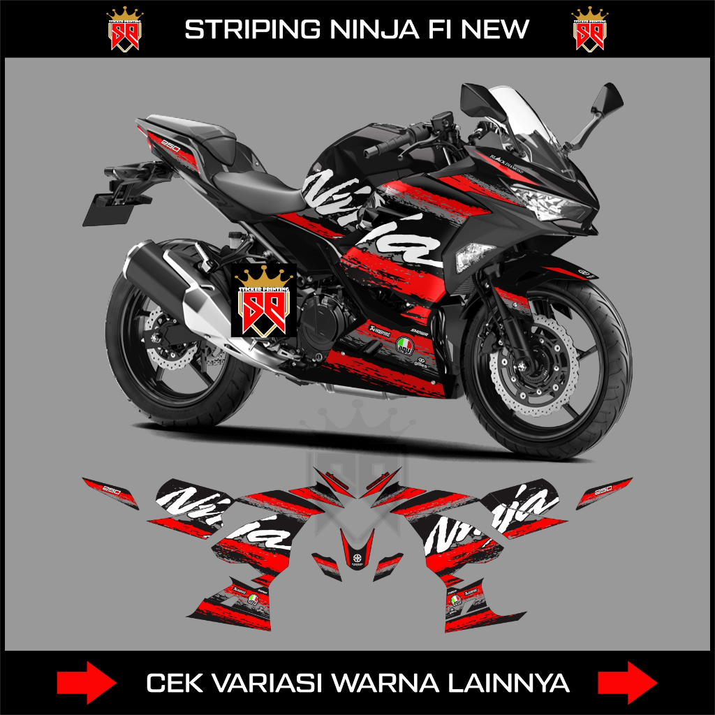 รูปลอก STRIPING NINJA 250 FI 2022/STICKER KAWASAKI NIJA FI 250 2020-2022