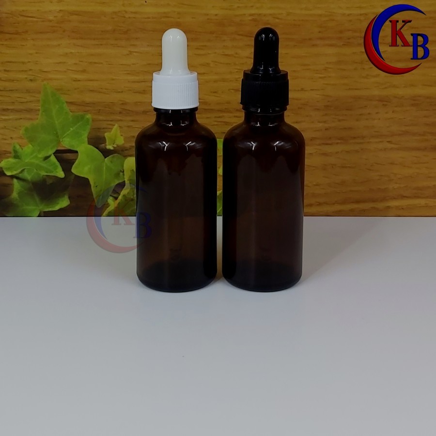 ขวด PIPETTE 50ML WITH NON-SEALED DROPS SERUM / 50ML THICK BROWN GLASS BOTTLE