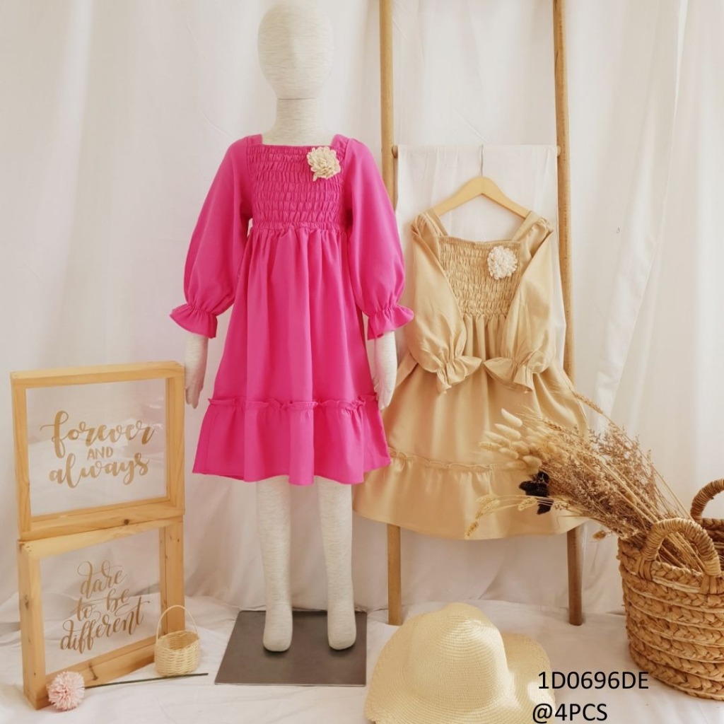 Gi Dae เดรสคอยาว KTK ย่น BGA 1D0696DE 130-160