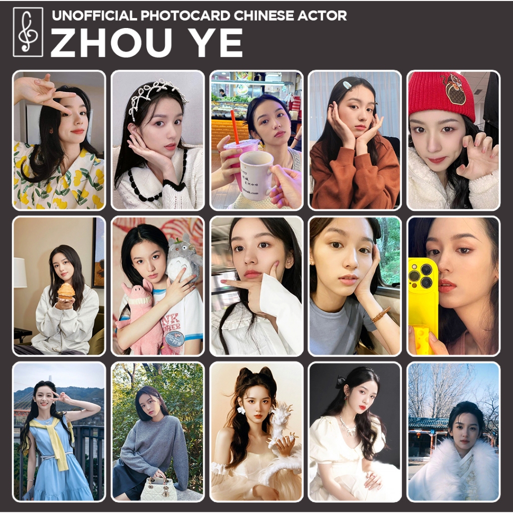 [นักแสดงภาษาจีน] Zhou YE FANMADE PHOTOCARD