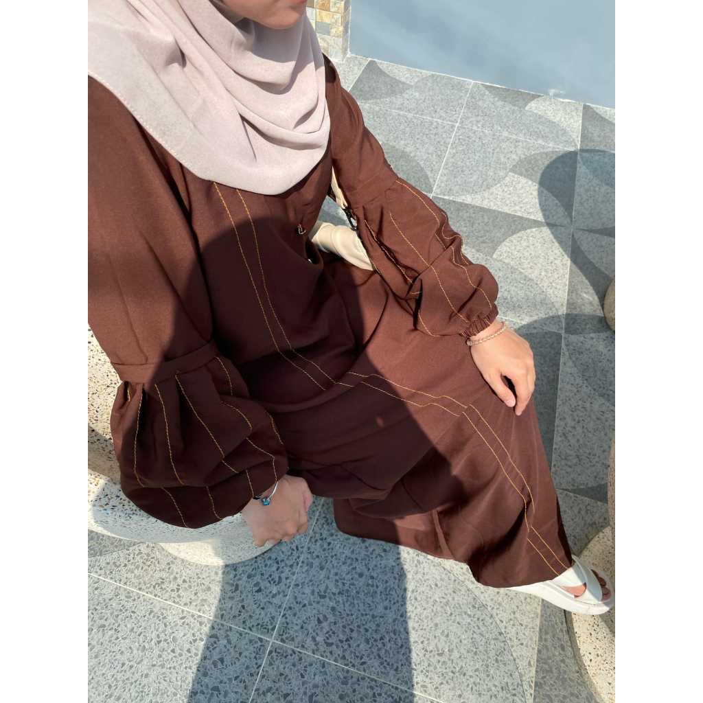 อย่างเป็นทางการ SAFIYA ABAYA MUSLIM TURKEY MATTERIAN JETBLACK / LATEST ABAYA DRESS / GAMIS 2024