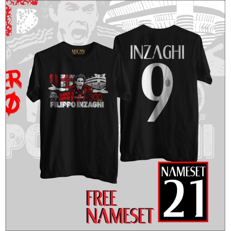 เสื้อยืด Philippo Inzaghi Ac Milan Legend CAN REQUEST NAME