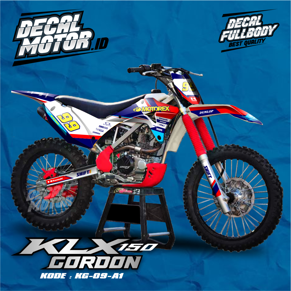 สติ๊กเกอร์รูปลอก KLX GORDON/Accessories Decal Klx Gordon Full body/Decal Klx Gordon/Variation of Klx