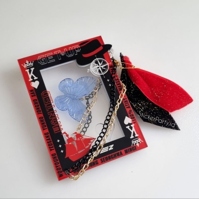 Ateez Photocard Holder Cahol Atiny Fanmade Merch 2 ด้าน Kpop อะคริลิคกรอบ PCA52