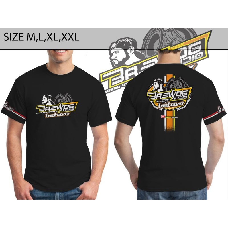 เสื้อยืด Brewog AUDIO feat BETAVO - Size M,L,XL,XXL - เสื้อยืด Brewog Music วัสดุหนา