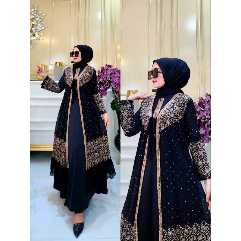 เสื้อกั๊กหรูหราล่าสุดชุดสีตุรกี ABAYA เสื้อคลุมอาหรับ