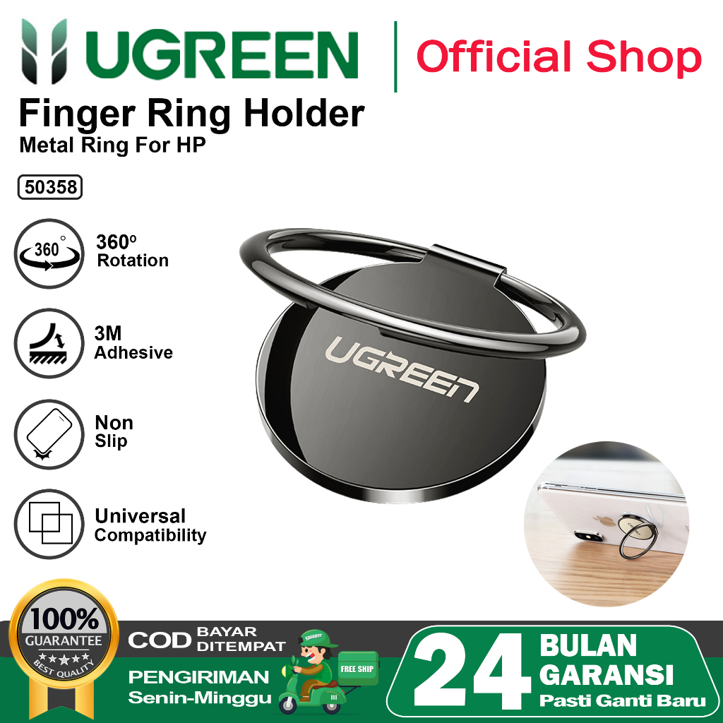 Ugreen Ring Hp Ring ที่วางโทรศัพท์ขาตั้งแบบนิ้ว