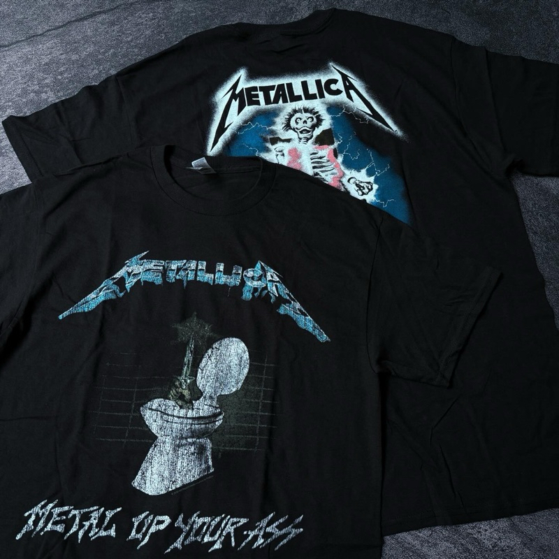 เสื้อยืด Metallica OFFICIAL BAND - METAL UP YOUR ASS