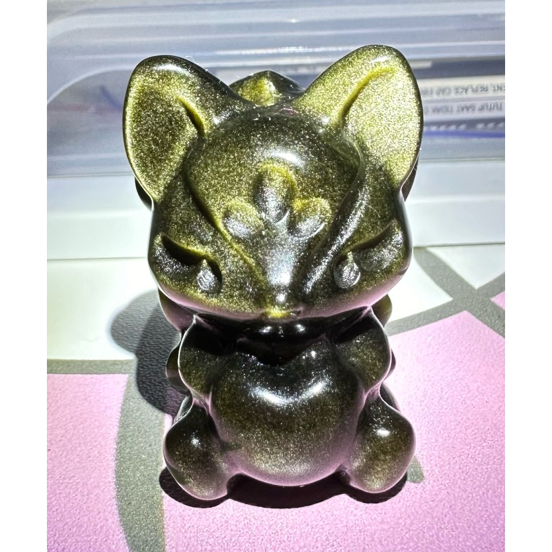 Golden Obsidian Slim Nine Tail Fox C18