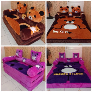 Sofabed Karakter Bulu Rafsur Motif Minimalis